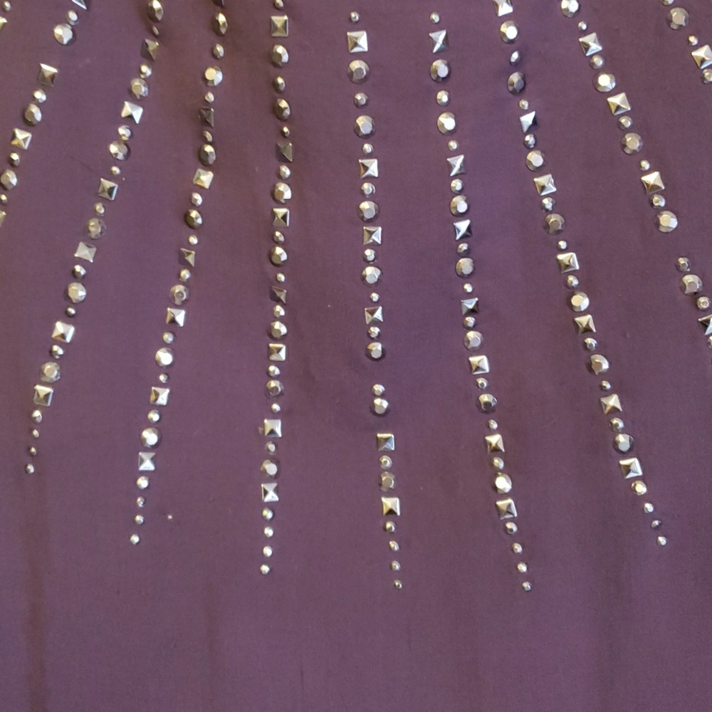Flowy Purple Rhinestoned Top